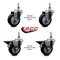 Service Caster 35 Inch Black Polyurethane 10 MM Threaded Stem Caster Set 2 Brakes SCC SCC-TS20S3514-PPUB-BLK-M1015-2-PLB-2 - alternate 3